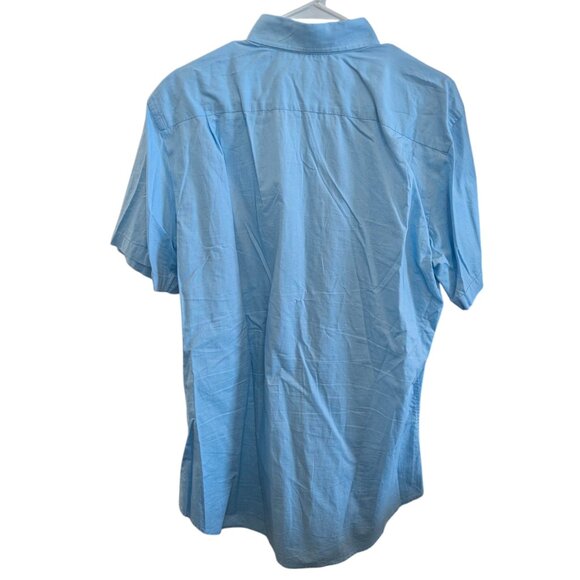 Teddy Stratford Light Blue Oxford Short Sleeved Button Down w Zip Fit - Size 5 - Picture 5 of 14